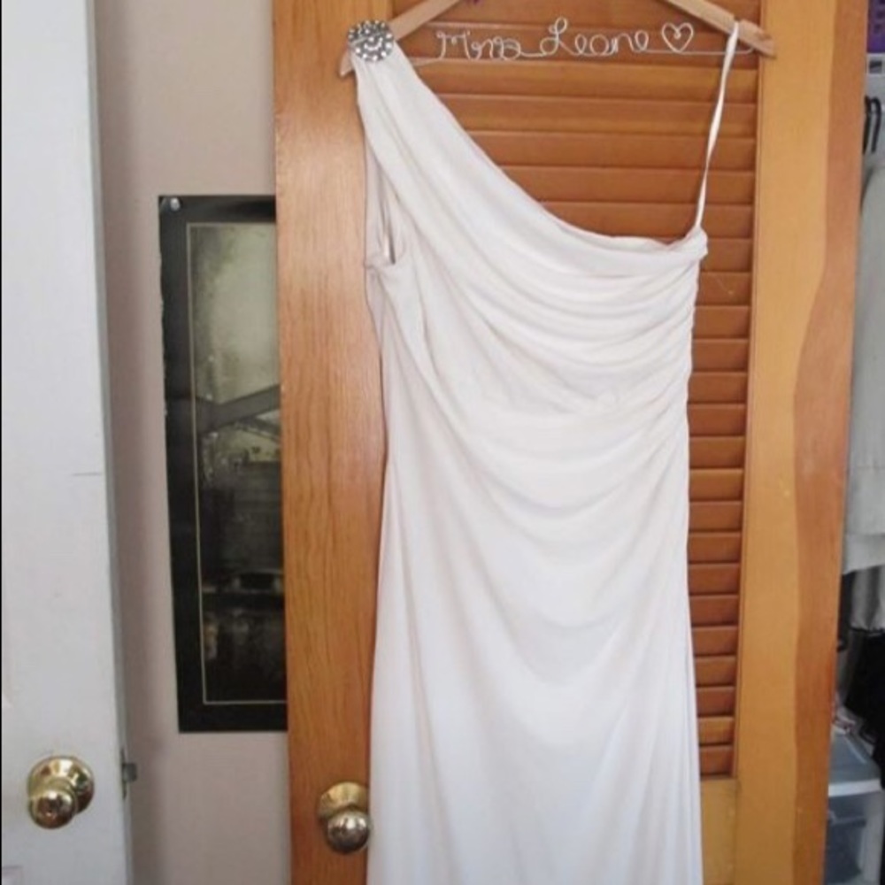 ralph lauren embellished shoulder floor length